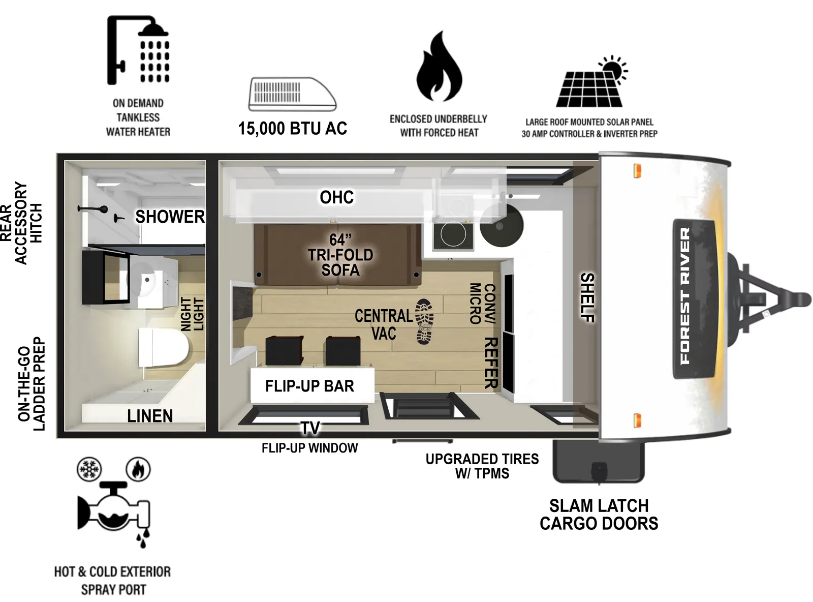 R Pod West Coast RP-150 Floorplan